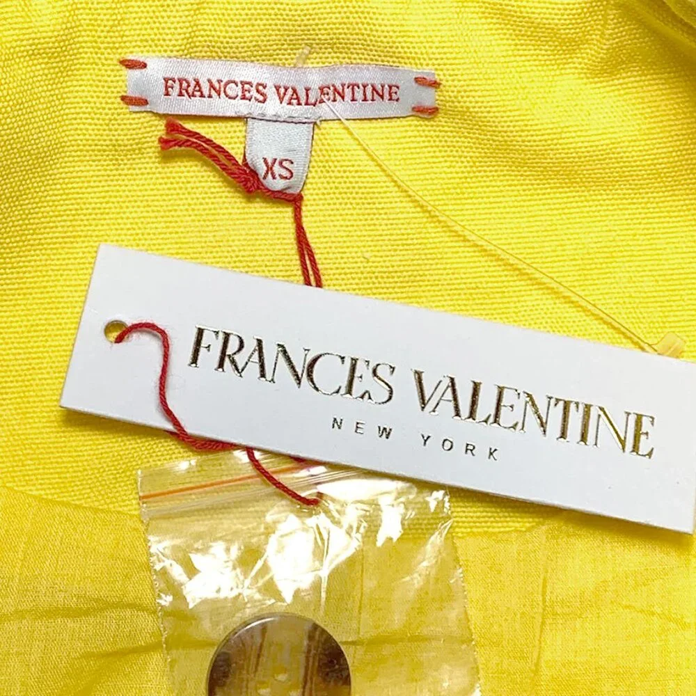 FRANCIS VALENTINE Double Breasted Cotton Trench Coat With Contrast Stitching - Picture 9 of 10
